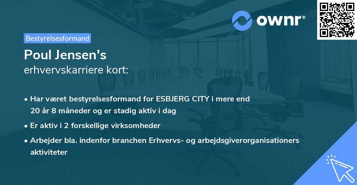 Poul Jensen's erhvervskarriere kort