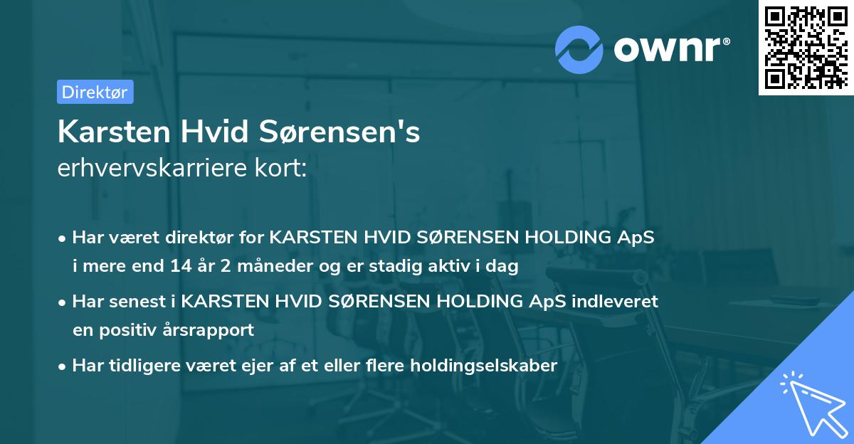 Karsten Hvid Sørensen's erhvervskarriere kort