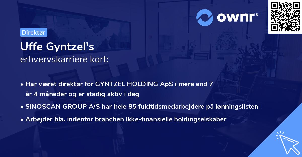 Uffe Gyntzel's erhvervskarriere kort