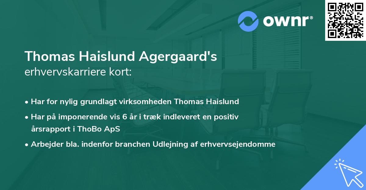 Thomas Haislund Agergaard's erhvervskarriere kort