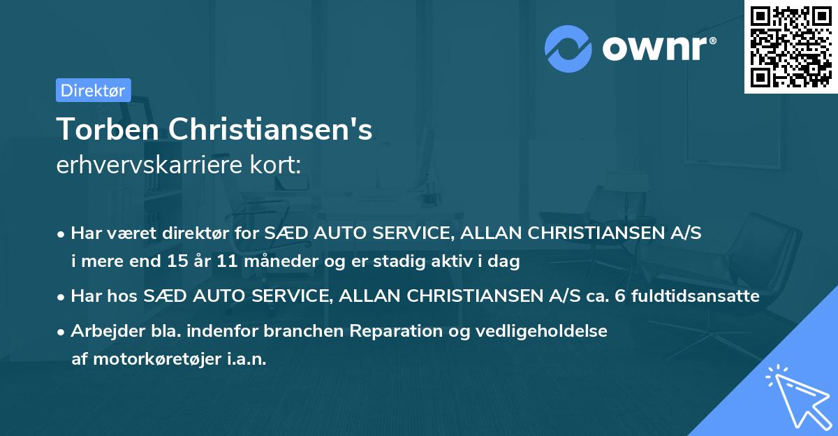 Torben Christiansen's erhvervskarriere kort