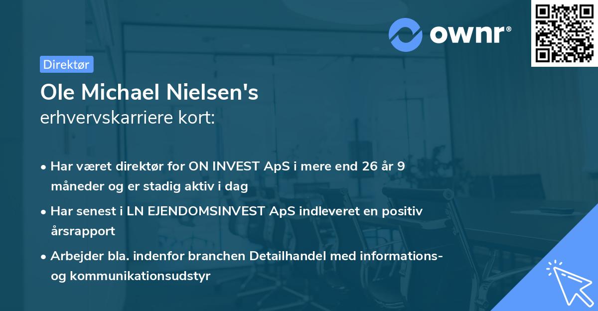 Ole Michael Nielsen's erhvervskarriere kort