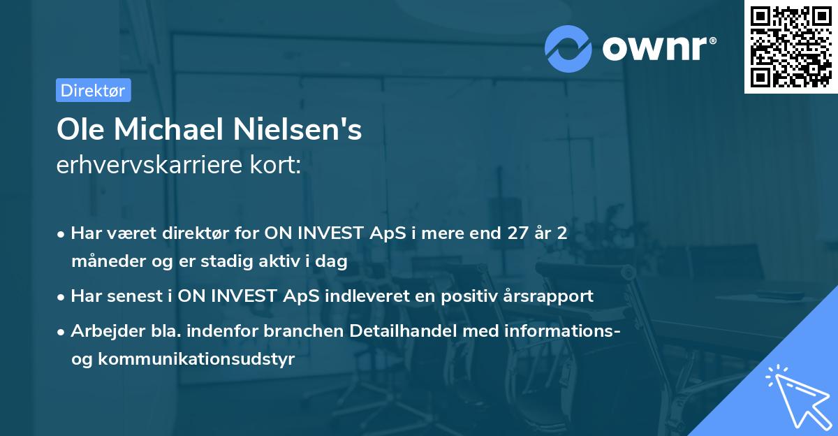 Ole Michael Nielsen's erhvervskarriere kort