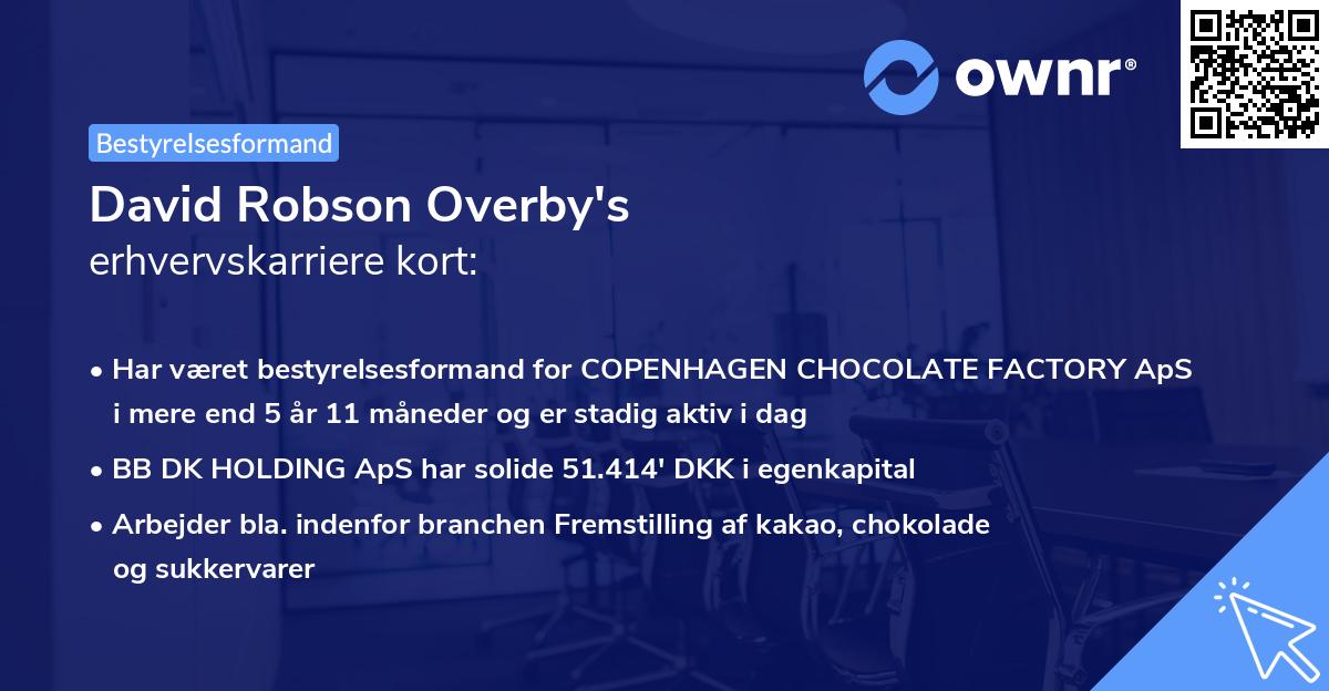 David Robson Overby's erhvervskarriere kort