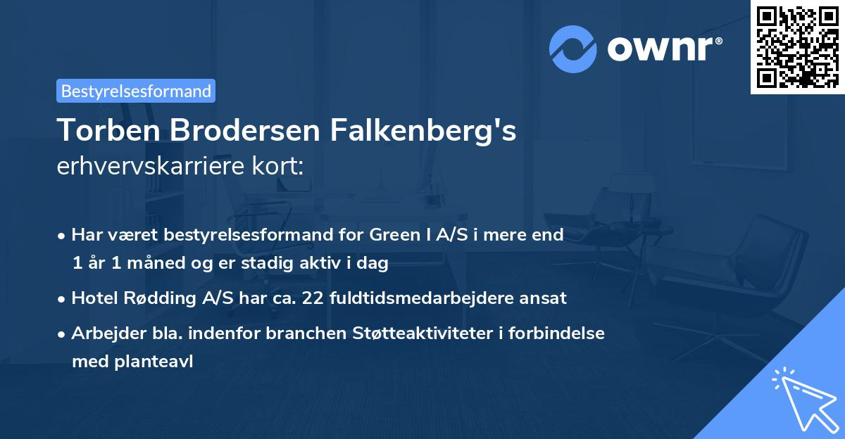Torben Brodersen Falkenberg's erhvervskarriere kort