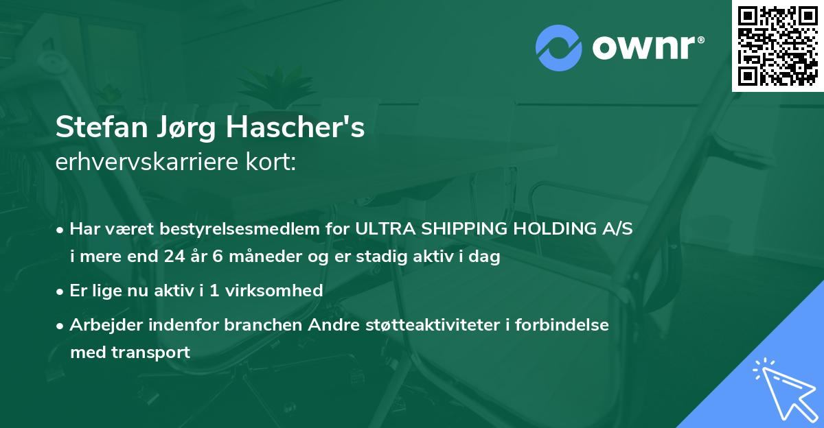 Stefan Jørg Hascher's erhvervskarriere kort