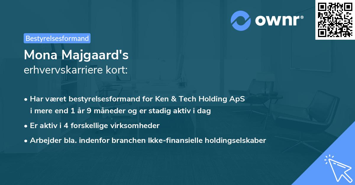 Mona Majgaard's erhvervskarriere kort