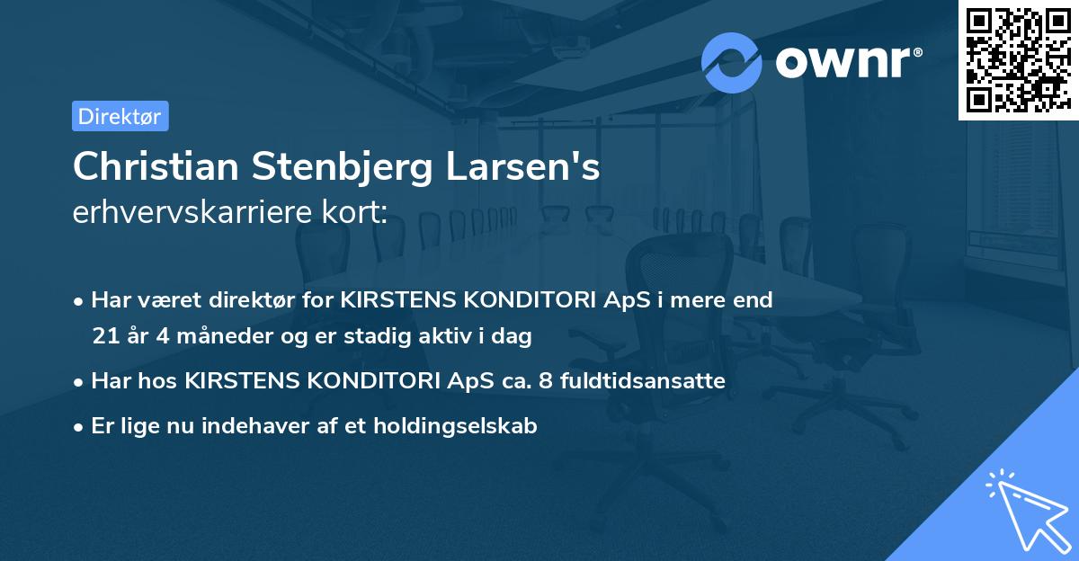 Christian Stenbjerg Larsen's erhvervskarriere kort