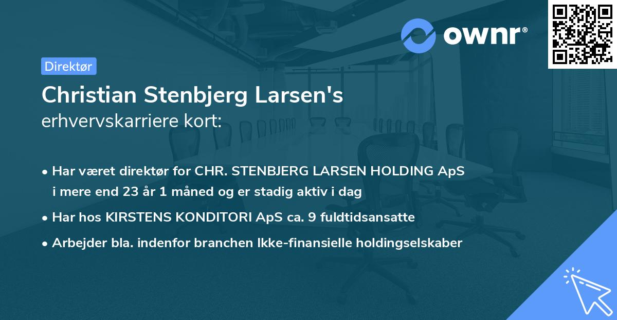 Christian Stenbjerg Larsen's erhvervskarriere kort