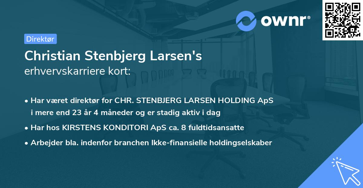Christian Stenbjerg Larsen's erhvervskarriere kort