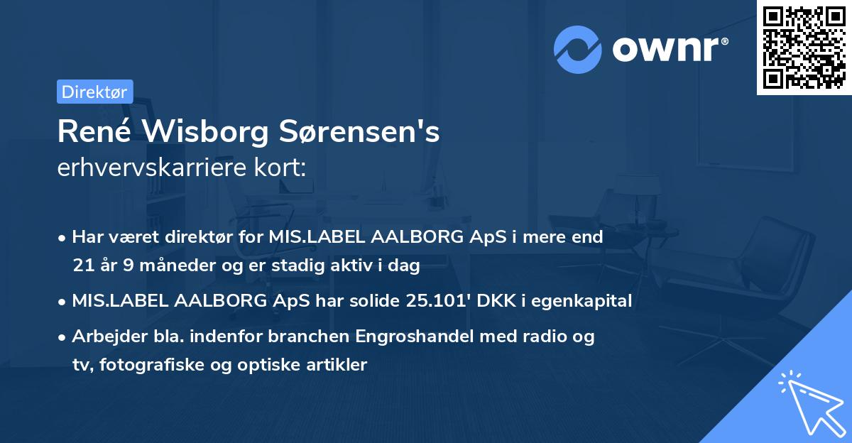 René Wisborg Sørensen's erhvervskarriere kort