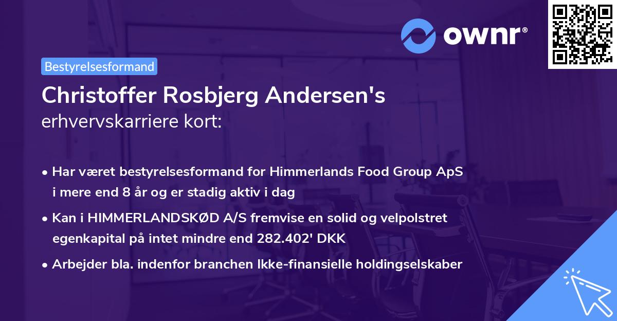 Christoffer Rosbjerg Andersen's erhvervskarriere kort