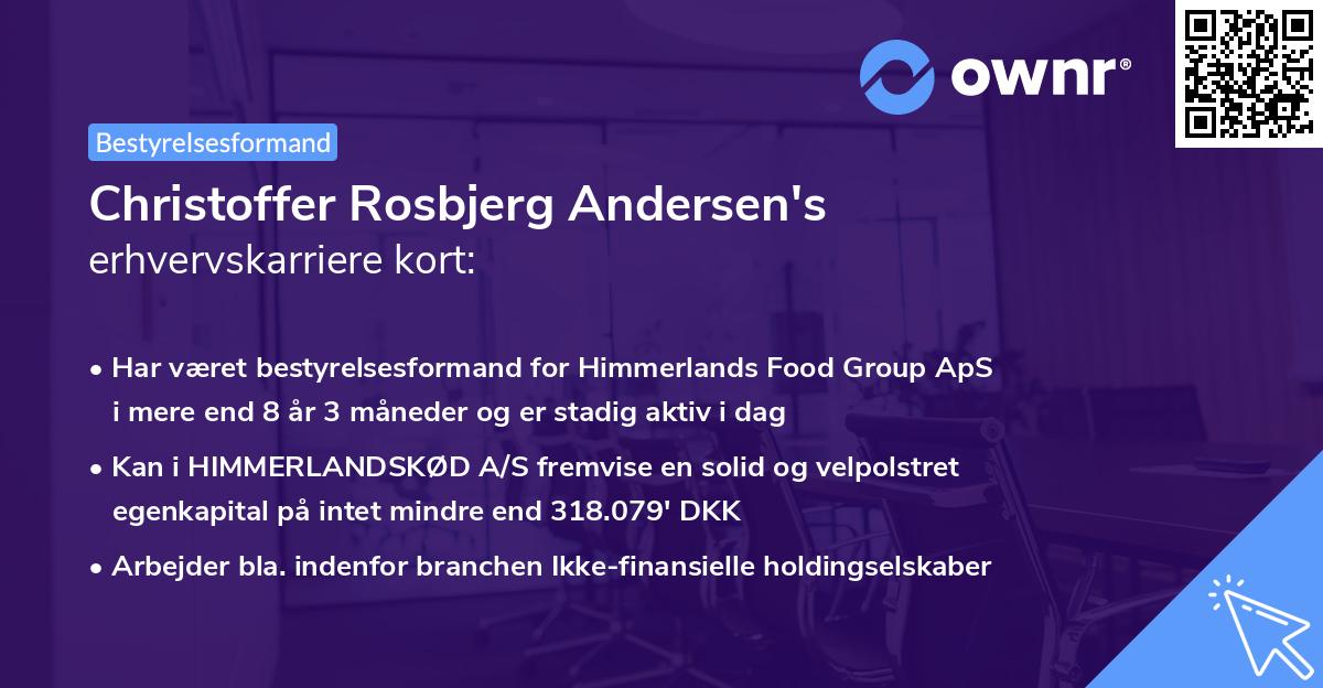 Christoffer Rosbjerg Andersen's erhvervskarriere kort