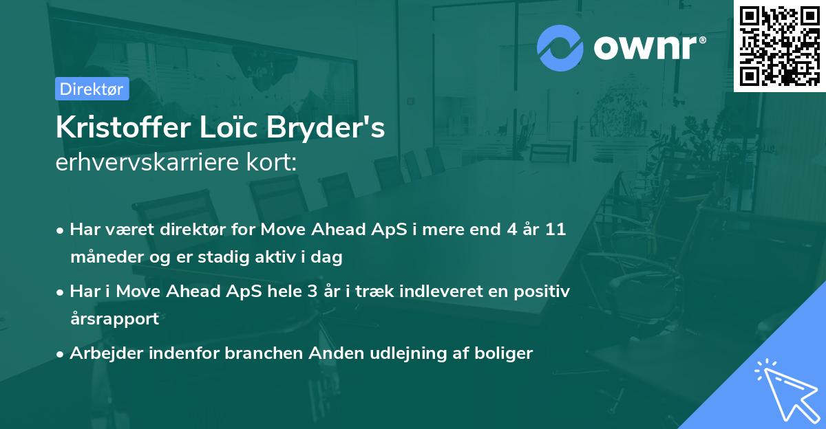 Kristoffer Loïc Bryder's erhvervskarriere kort
