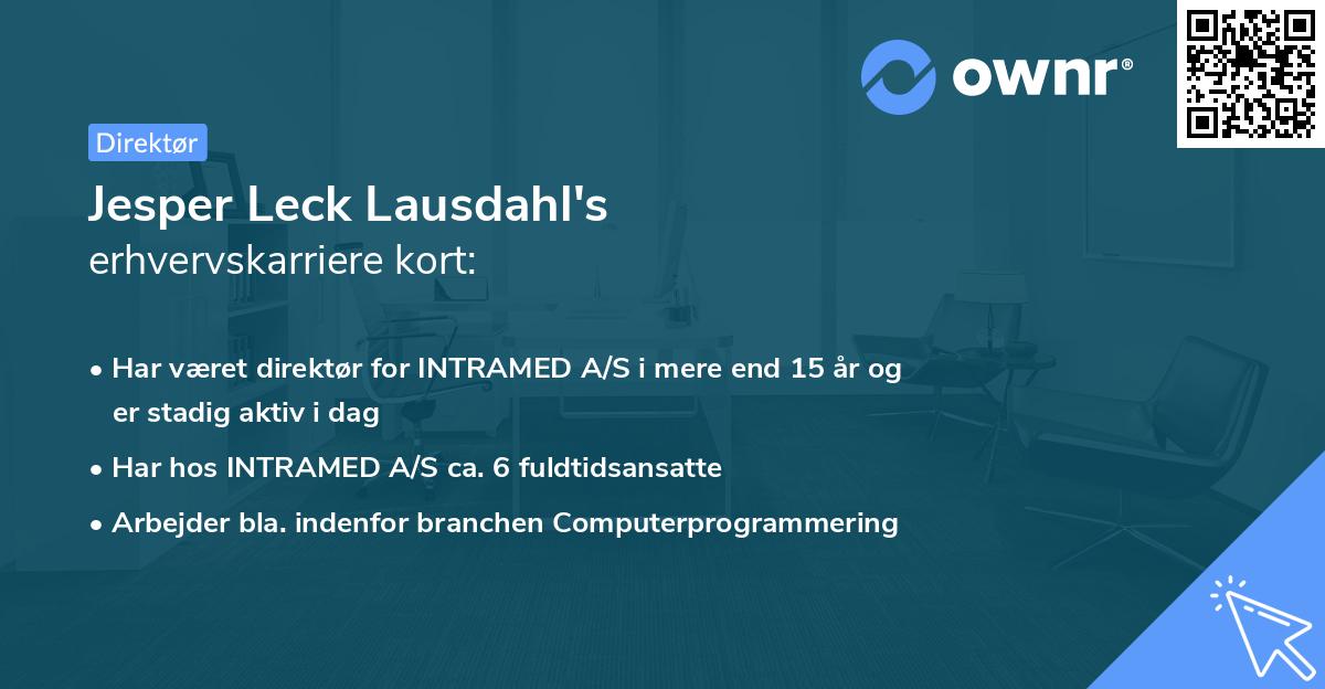 Jesper Leck Lausdahl's erhvervskarriere kort