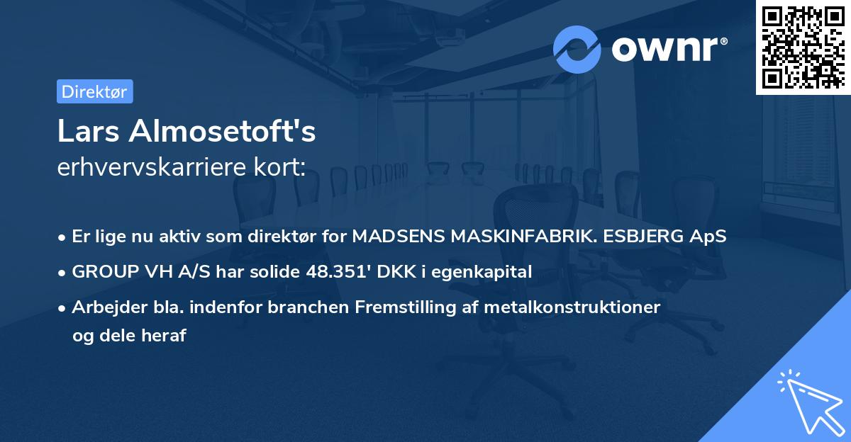 Lars Almosetoft's erhvervskarriere kort