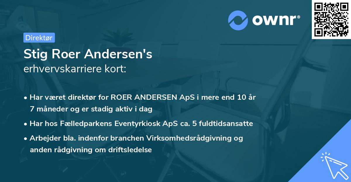 Stig Roer Andersen's erhvervskarriere kort