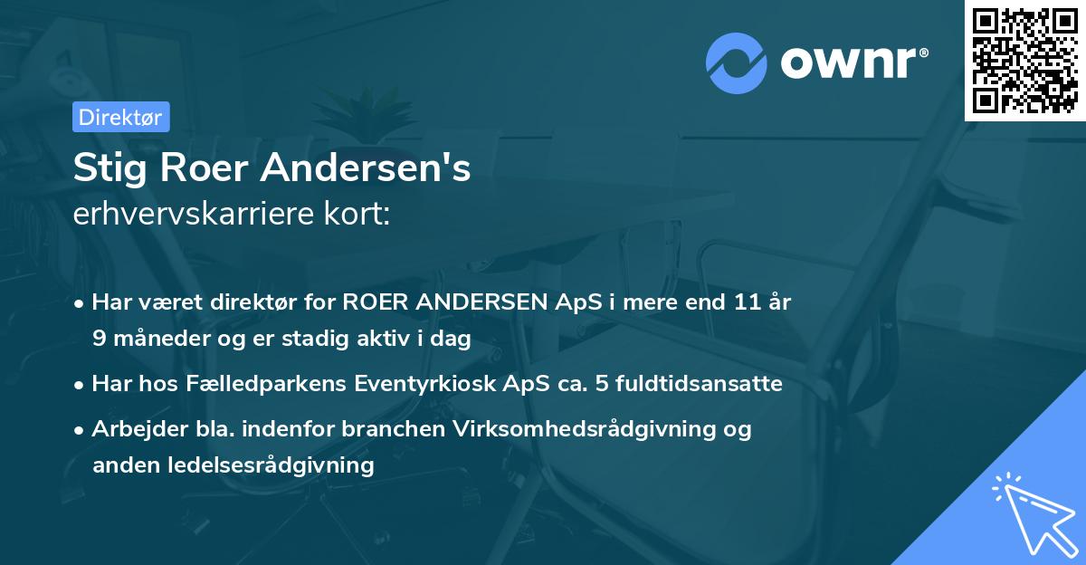 Stig Roer Andersen's erhvervskarriere kort