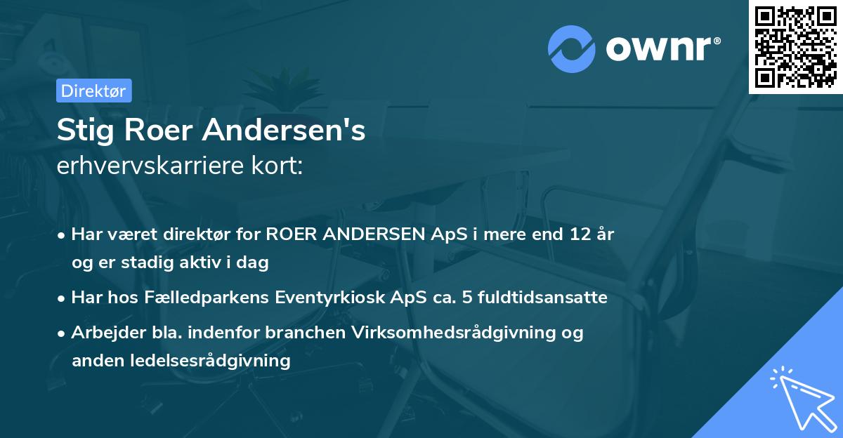 Stig Roer Andersen's erhvervskarriere kort