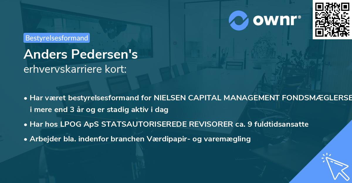 Anders Pedersen's erhvervskarriere kort