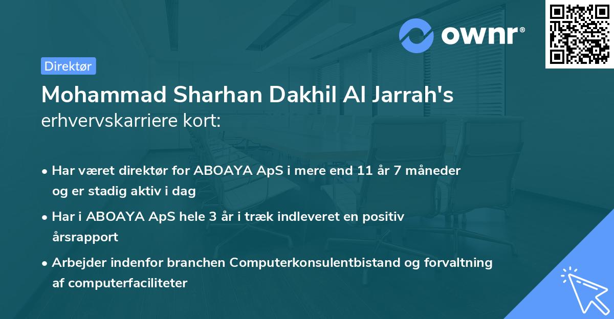 Mohammad Sharhan Dakhil Al Jarrah's erhvervskarriere kort