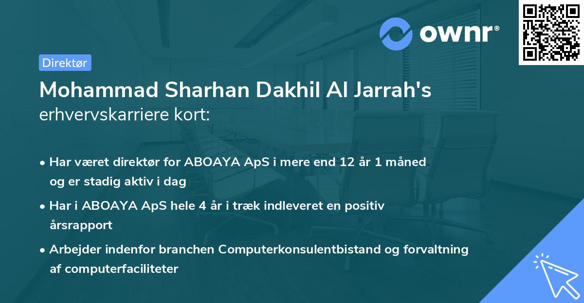 Mohammad Sharhan Dakhil Al Jarrah's erhvervskarriere kort