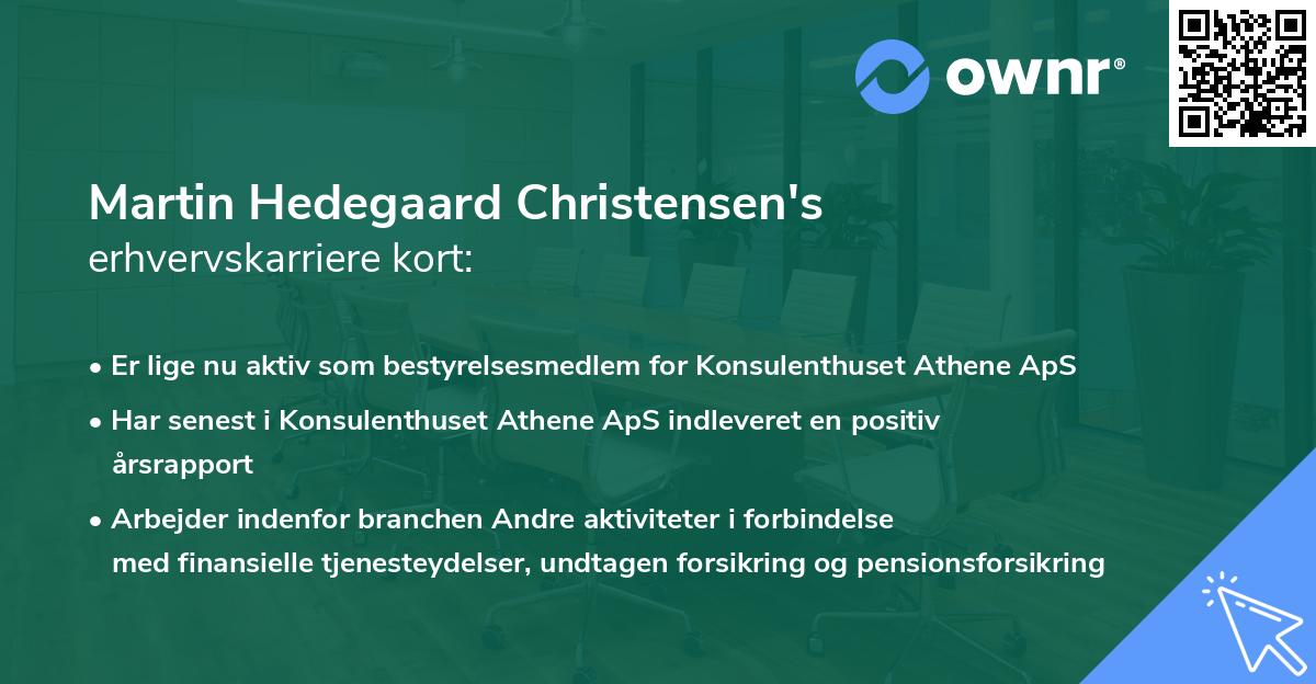 Martin Hedegaard Christensen's erhvervskarriere kort