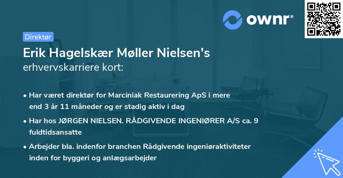 Erik Hagelskær Møller Nielsen's erhvervskarriere kort