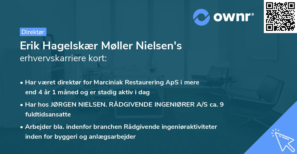Erik Hagelskær Møller Nielsen's erhvervskarriere kort