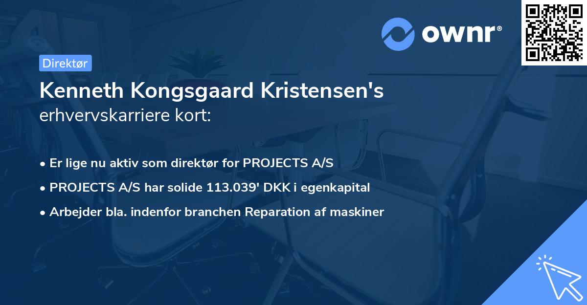 Kenneth Kongsgaard Kristensen's erhvervskarriere kort
