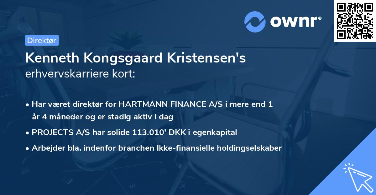 Kenneth Kongsgaard Kristensen's erhvervskarriere kort