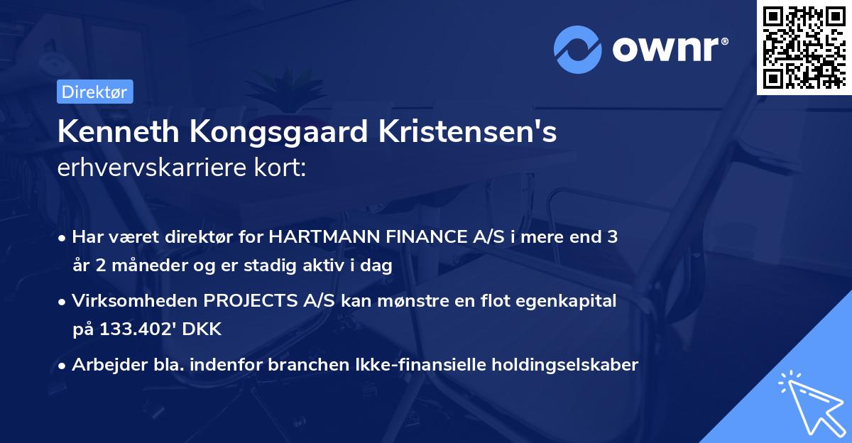 Kenneth Kongsgaard Kristensen's erhvervskarriere kort