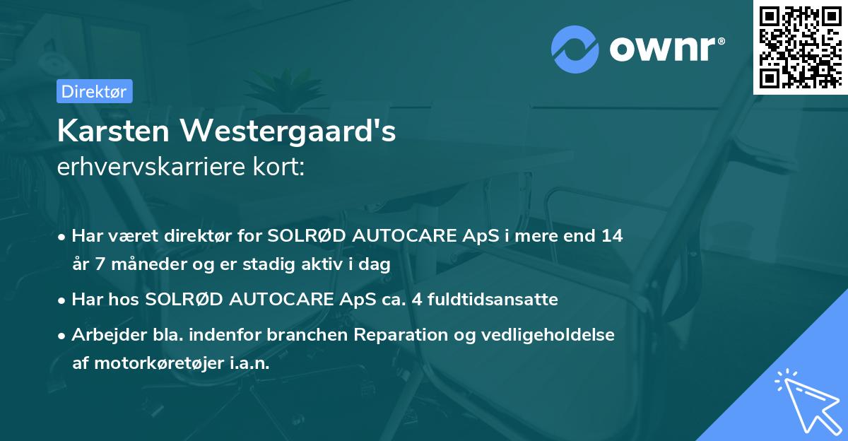 Karsten Westergaard's erhvervskarriere kort