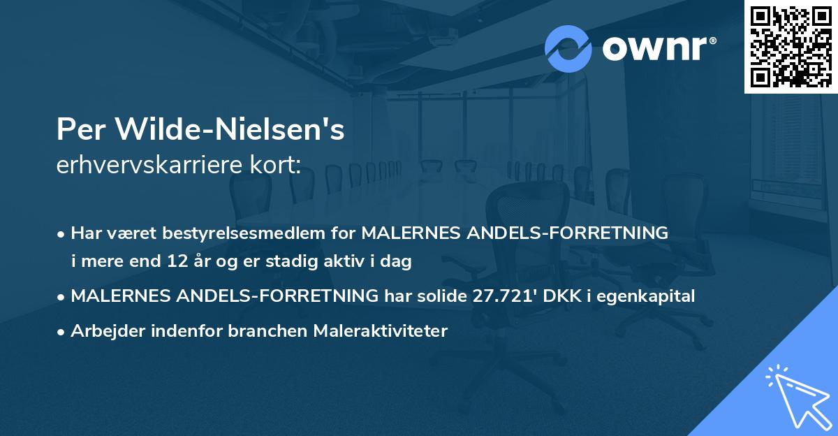 Per Wilde-Nielsen's erhvervskarriere kort
