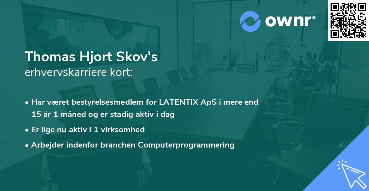 Thomas Hjort Skov's erhvervskarriere kort