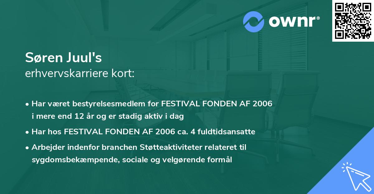 Søren Juul's erhvervskarriere kort