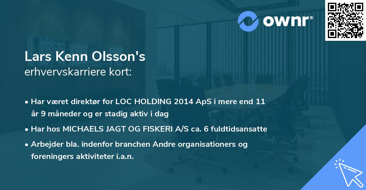 Lars Kenn Olsson's erhvervskarriere kort