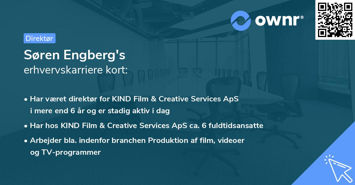 Søren Engberg's erhvervskarriere kort
