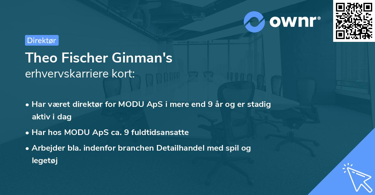 Theo Fischer Ginman's erhvervskarriere kort
