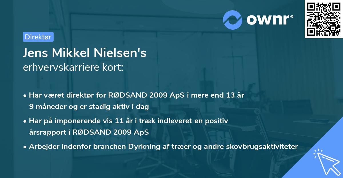 Jens Mikkel Nielsen's erhvervskarriere kort