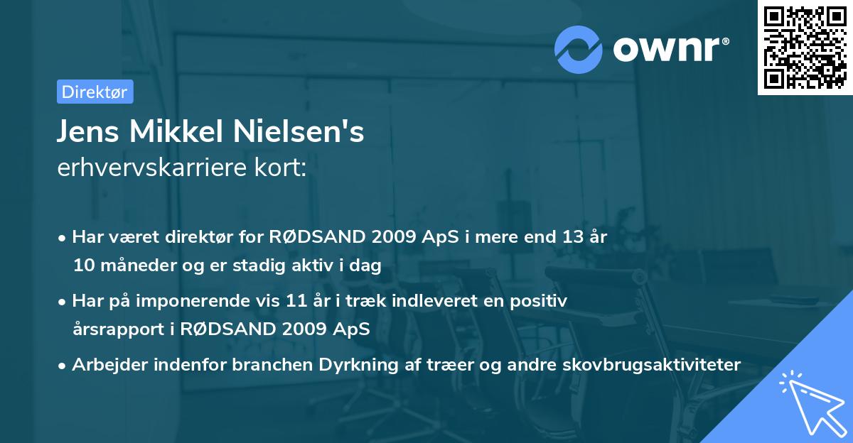 Jens Mikkel Nielsen's erhvervskarriere kort