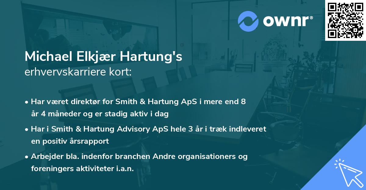 Michael Elkjær Hartung's erhvervskarriere kort
