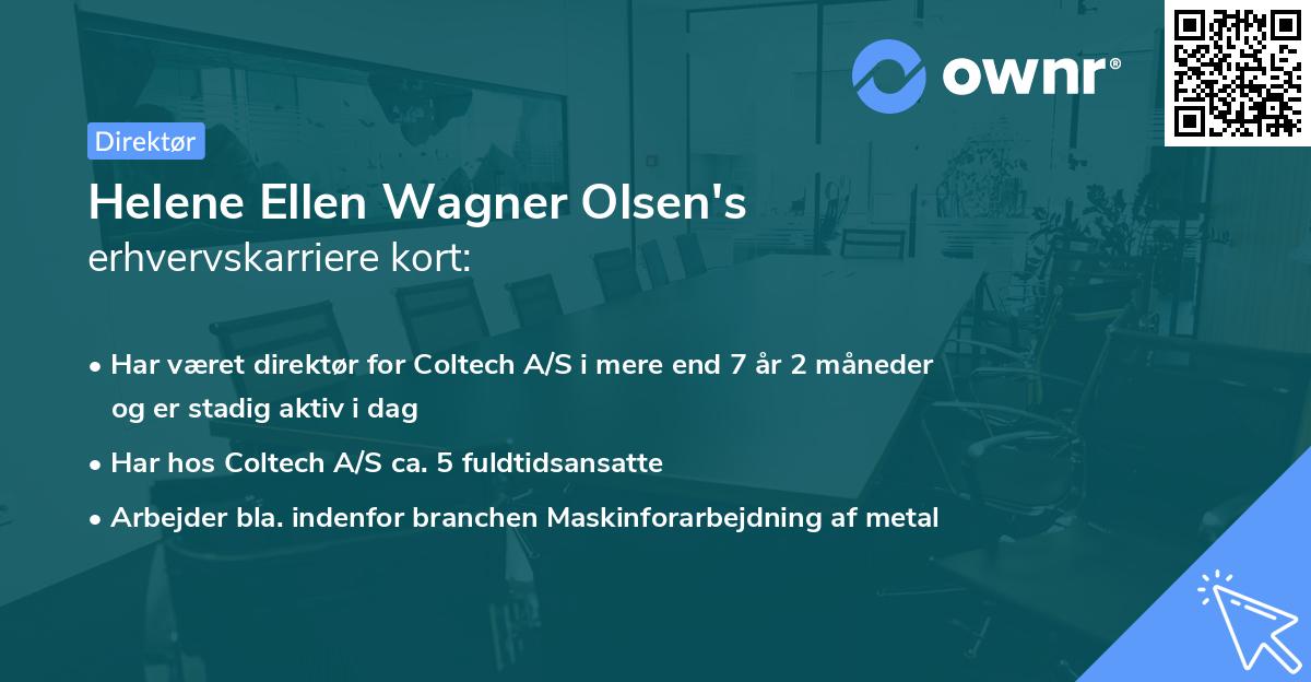 Helene Ellen Wagner Olsen's erhvervskarriere kort