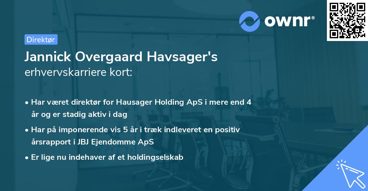 Jannick Overgaard Havsager's erhvervskarriere kort