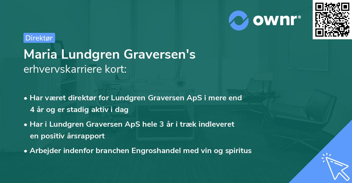 Maria Lundgren Graversen's erhvervskarriere kort