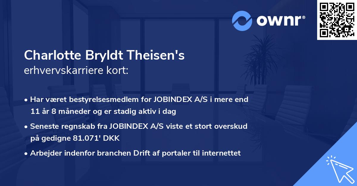 Charlotte Bryldt Theisen's erhvervskarriere kort