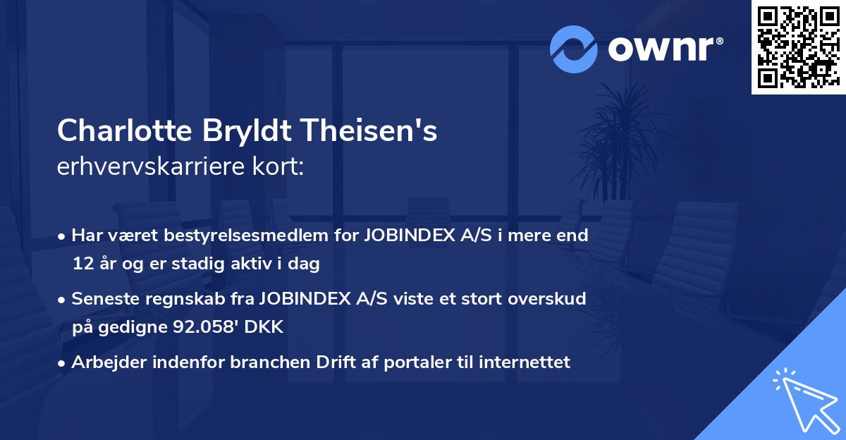Charlotte Bryldt Theisen's erhvervskarriere kort
