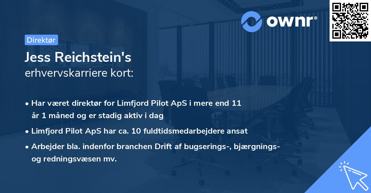 Jess Reichstein's erhvervskarriere kort
