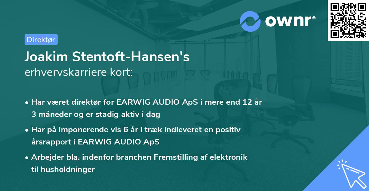 Joakim Stentoft-Hansen's erhvervskarriere kort