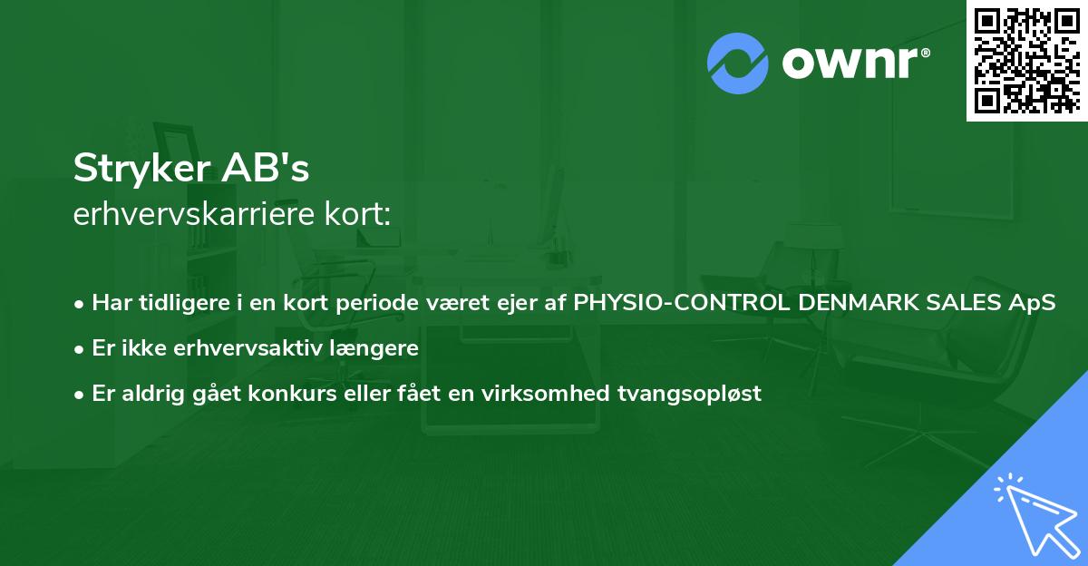 Stryker AB's erhvervskarriere kort